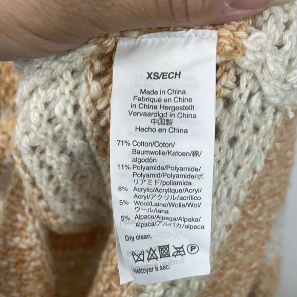Madewell Baez Camel Beige Stripe Pullover Long Sleeve Sweater NWOT Size XS - Picture 10 of 10